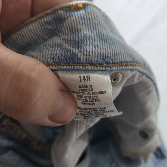 Aeropostale Women's Distressed Mid-rise Ankle Straight Denim Jeans Blue Size 14R - Picture 8 of 9